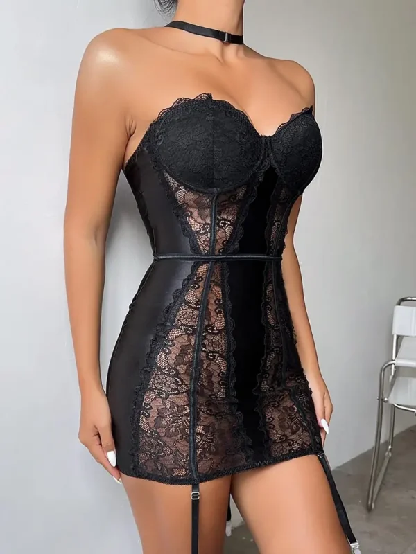 club-outfit-lace-stain-dress-7 fashion club outfit