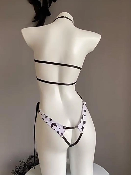 cow-cospaly-straps-bodysuit-4 sexy cow cosplay bodysuit