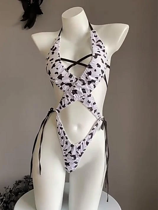 cow-cospaly-straps-bodysuit-5 sexy cow cosplay bodysuit
