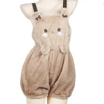cute-bear-plush-overalls-1 cute plush pajamas