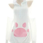 cute-hooded-plush-dress-1 cute plush pajamas