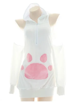 cute-hooded-plush-dress-1 cute plush pajamas