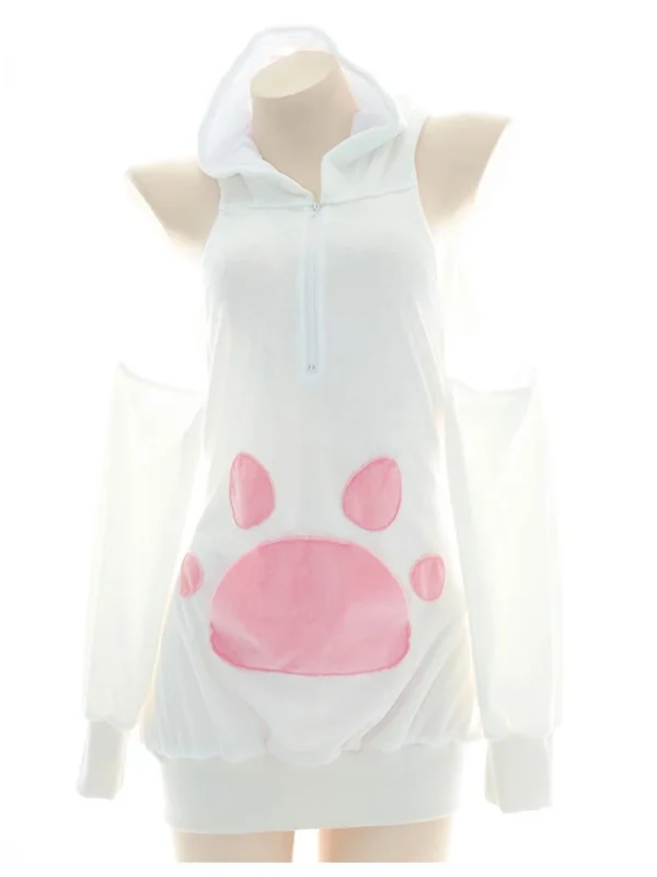 cute-hooded-plush-dress-1 cute plush pajamas