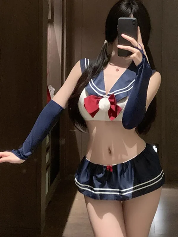 cute-jk-youthful-playing-costumes-4 sexy student playing with skirt