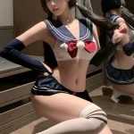 cute-jk-youthful-playing-costumes-5 sexy student playing with skirt