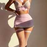 cute-lingerie-striped-miniskirt-suit-5 best lingerie website
