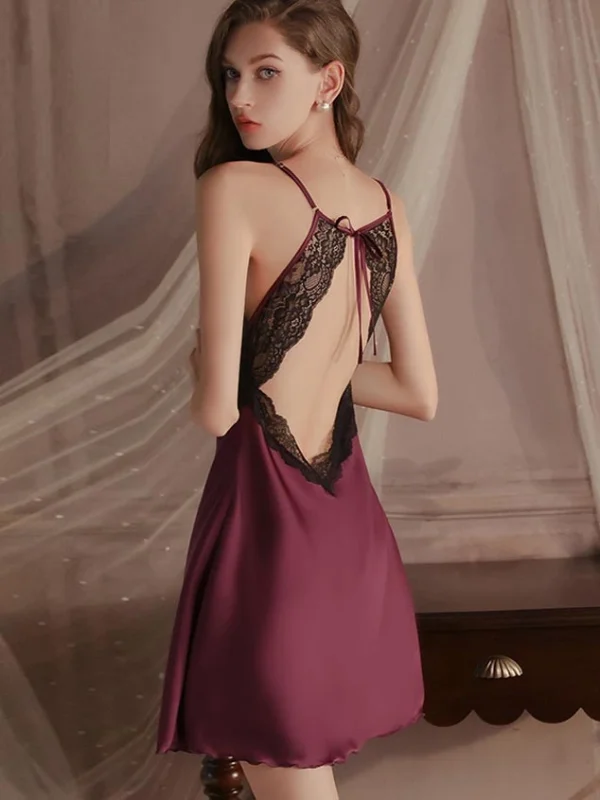 deep-v-sling-nightdress-3 french nightwear