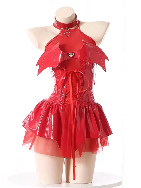 devil-cosplay-leather-strap-dress-4 sexy cosplay costumes