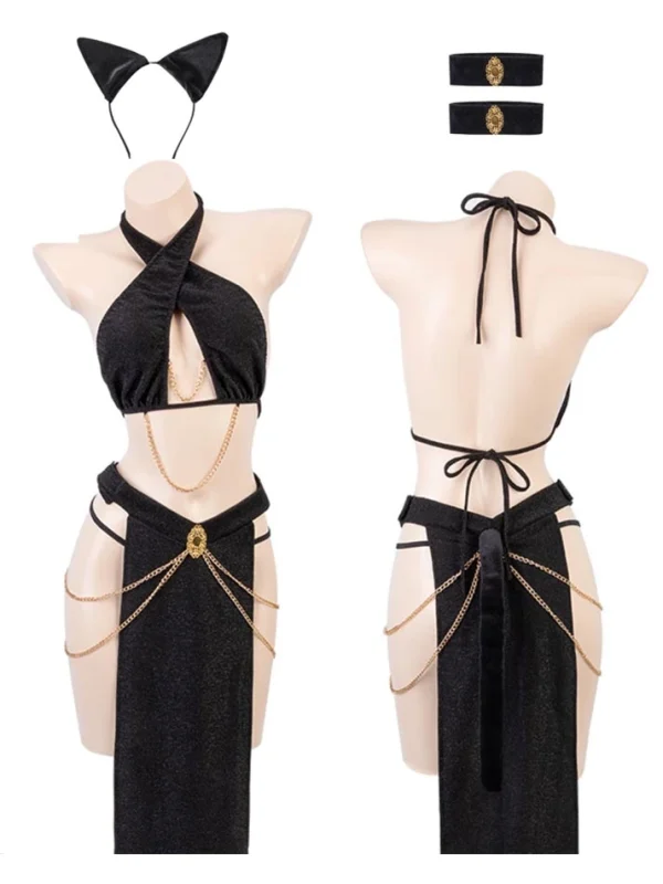 exotic-cat-cosplay-black-dress-4 exotic lingerie shop