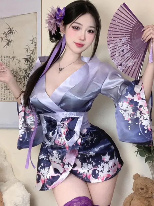 exotic-lingerie-dress-printed-kimono-5 sexy lingerie dress