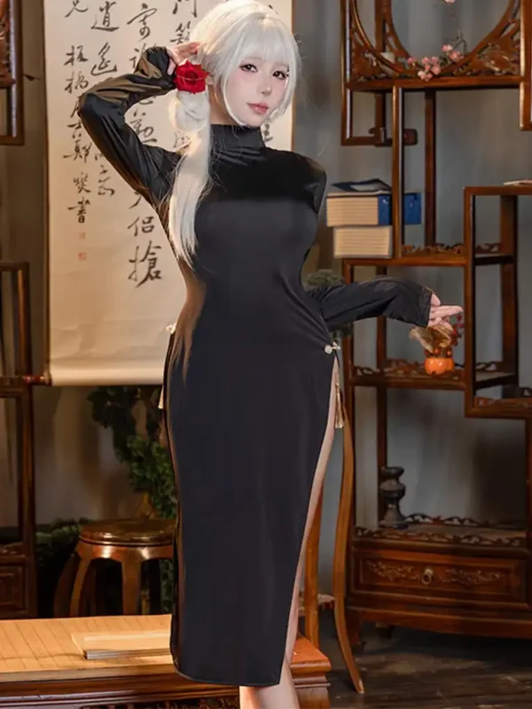 exotic-lingerie-sexy-black-cheongsam-5 exotic lingeries