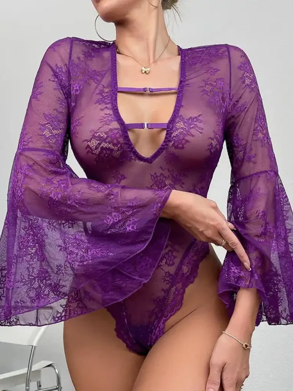 hot-lingerie-floral-mesh-bodysuit-1 bodysuit lingerie