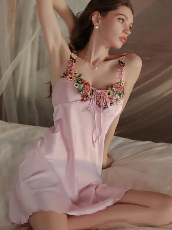 luxury-stain-flowers-nightdress-3 stain slip nightwear