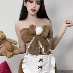 maid-cosplay-cute-plush-dress-4 cute plush pajamas