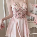 mesh-floral-stain-nightdress-1 floral pajamas