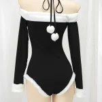 one-shoulder-plush-bodysuit-4 cute plush jumpsuit