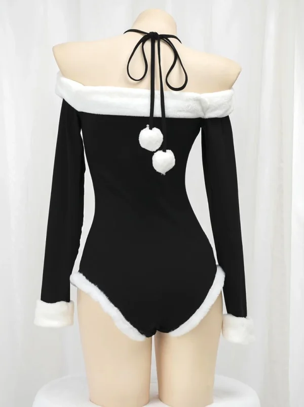 one-shoulder-plush-bodysuit-4 cute plush jumpsuit