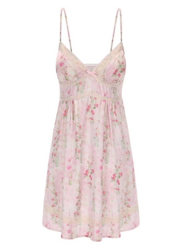 printed-satin-nightdress-2 floral nightwear