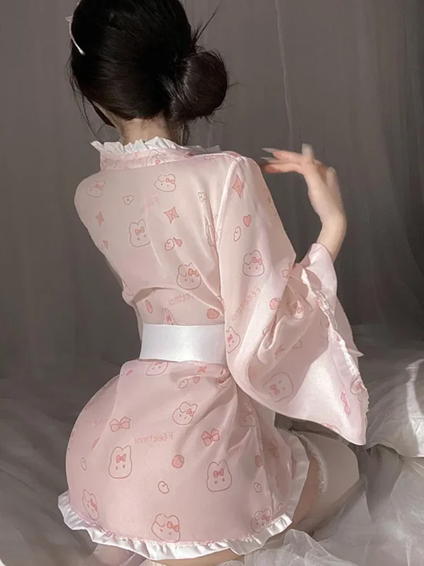 rabbit-printed-cute-kimono-3 cute exotic lingerie