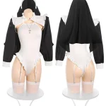 sexy-nun-cosplay-open-crotch-jumpsuit-2 sexy nun cosplay