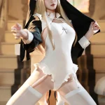 sexy-nun-cosplay-open-crotch-jumpsuit-3 sexy nun cosplay