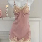 sweet-lace-stain-nightdress-3 lace nightwear