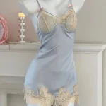 sweet-lace-stain-nightdress-5 lace nightwear