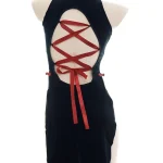 velvet-high-slit-black-cheongsam-5 exotic lingeries