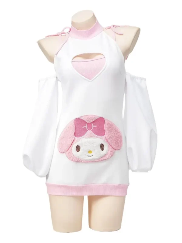 white-melody-hollow-cute-dress-3 anime cosplay costumes