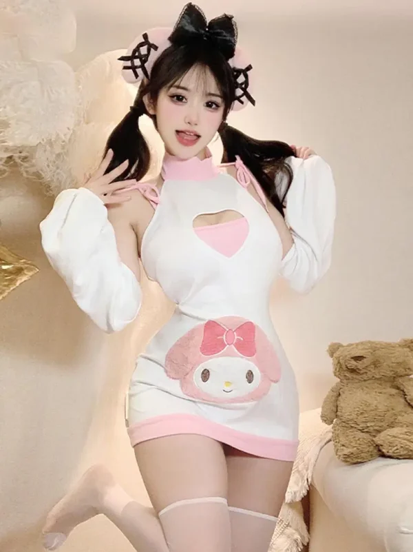 white-melody-hollow-cute-dress-5 anime cosplay costumes