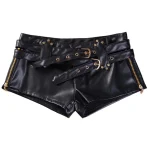 y2k-sexy-low-waist-tight-leather-shorts-2 sexy leather shorts