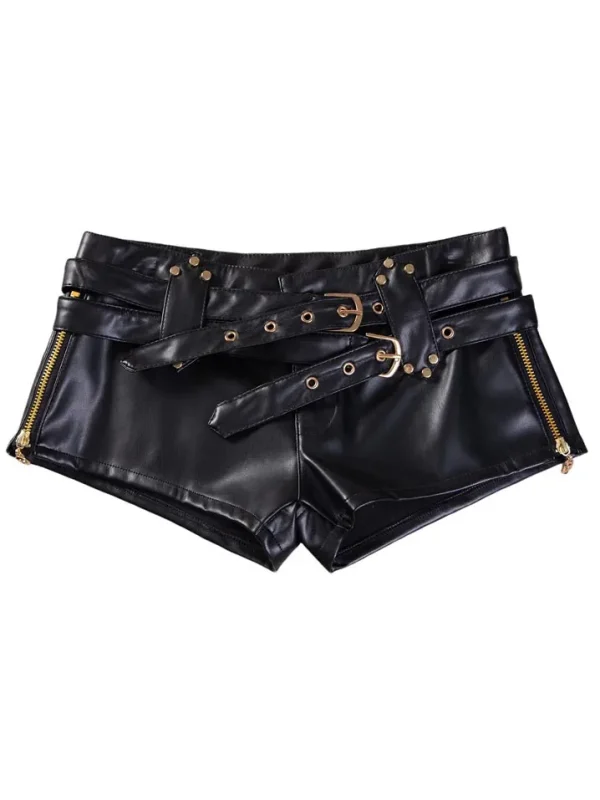 y2k-sexy-low-waist-tight-leather-shorts-2 sexy leather shorts