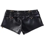 y2k-sexy-low-waist-tight-leather-shorts-3 sexy leather shorts