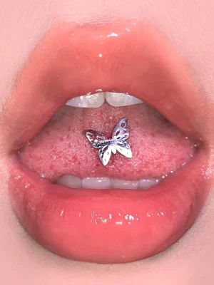 Body-Jewellery-Butterfly-Titanium-Tongue-Stud-1 body piercing jewellery
