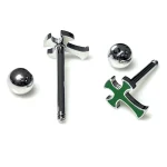 Body-Jewellery-Green-Cross-Tongue Stud-4 body piercing jewellery