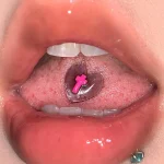 Body-Jewellery-Pearls-Resin-Heart-Tongue-Stud-4 body piercing jewellery