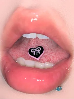 Body-Jewellery-heart-bownot-Tongue-Stud-1 body piercing jewellery