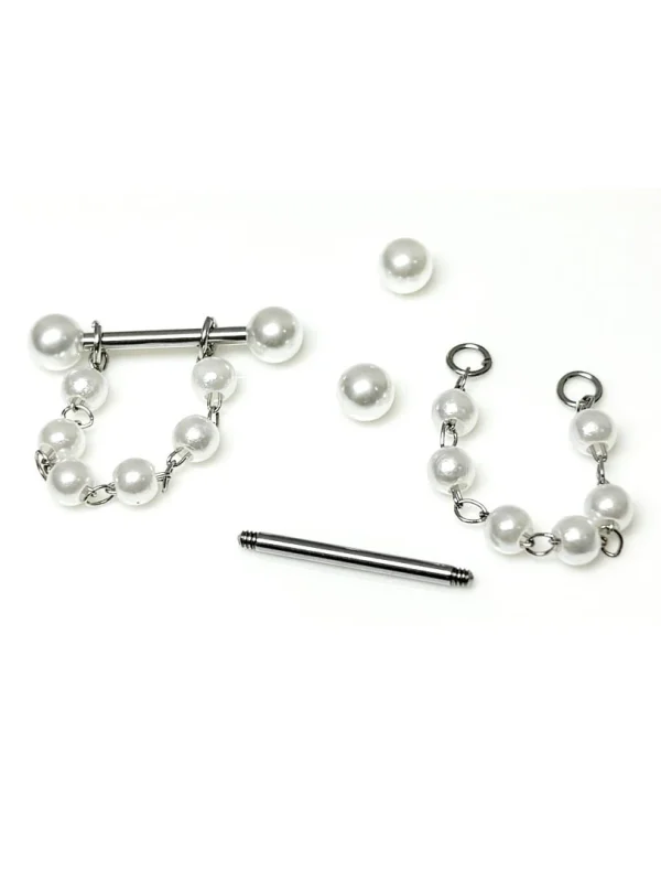 Body-Jewellery-pearls-chain-Tongue Stud-5 body piercing jewellery