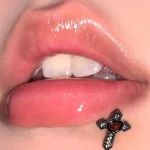 Body-Piercing-Jewelry-Vintage-Cross-Diamond-Lip-Studs-1 body piercing jewellery