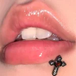 Body-Piercing-Jewelry-Vintage-Cross-Diamond-Lip-Studs-2 body piercing jewellery