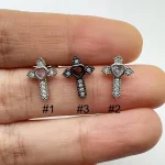 Body-Piercing-Jewelry-Vintage-Cross-Diamond-Lip-Studs-5 body piercing jewellery