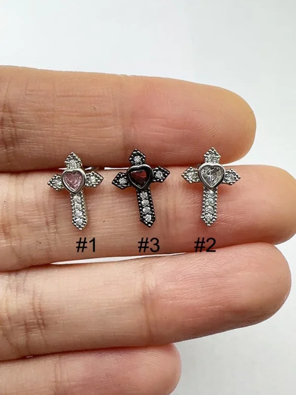 Body-Piercing-Jewelry-Vintage-Cross-Diamond-Lip-Studs-5 body piercing jewellery