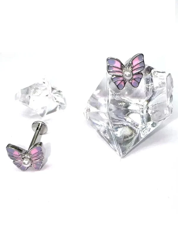 Body-Piercing-Jewelry-butterfly-Lip-Studs-4 body piercing jewellery