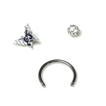 Lip-Piercing-Jewellery-Butterfly-Circular-Barbell-4 Lip Piercing Jewellery Butterfly Circular Barbell L009