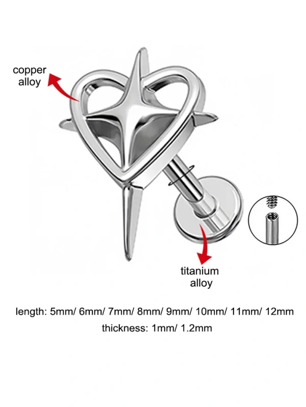 astral-heart-titanium-alloy-lip-ear-stud-1 body piercing jewellery