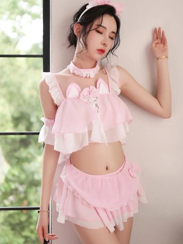 cat-cosplay-lingerie-cute-chiffon-set-6 role paly lingerie