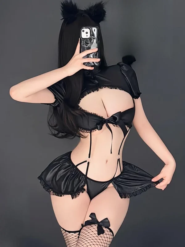 cat-costumes-lingerie-black-pu-jumpsuit-1 role paly lingerie