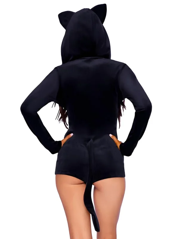 cat-costumes-lingerie-hooded-bodysuit-4 role paly lingerie