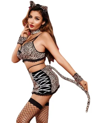 cat-costumes-lingerie-leopard-set-2 role paly lingerie