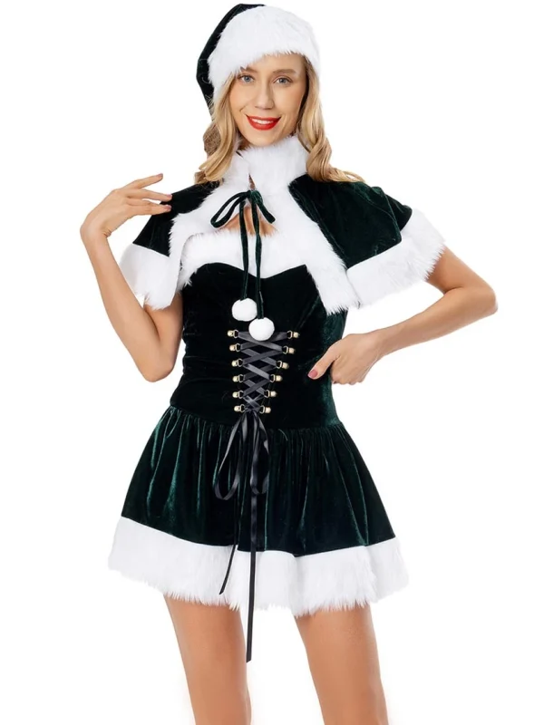 chirstmas-costume-tie-strap-dress-with-shawl-1 sexy christmas costumes